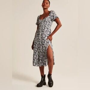 Abercrombie & Fitch Black and White Midi Dress